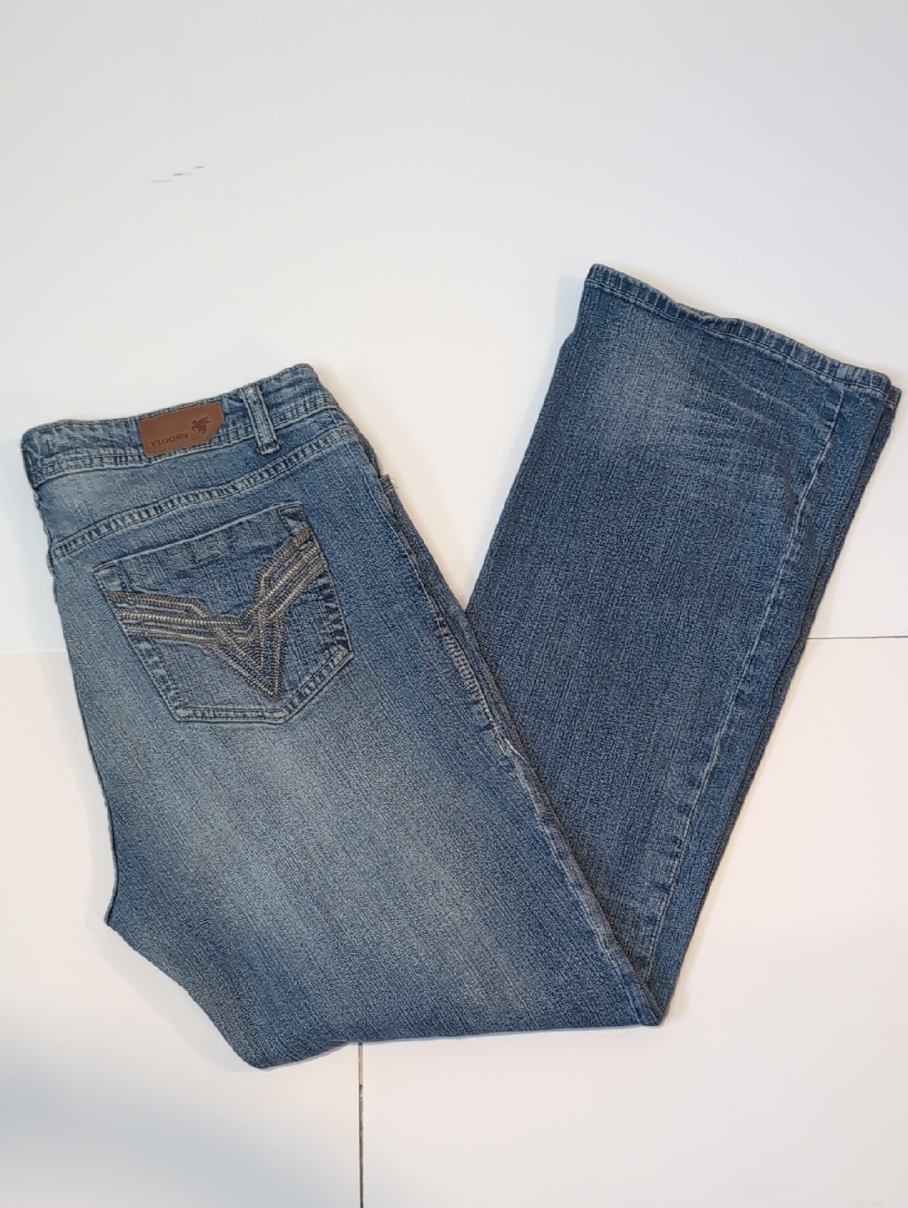 Vigoss Bootcut Jeans Sz 14 Medium Blue Wash Plus Size Women's